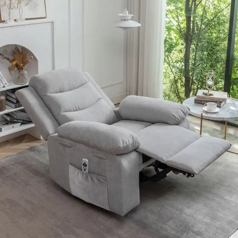Fauteuil Inclinable Électrique GEITIN avec Fonction Massage Réglable et Système de Chauffage