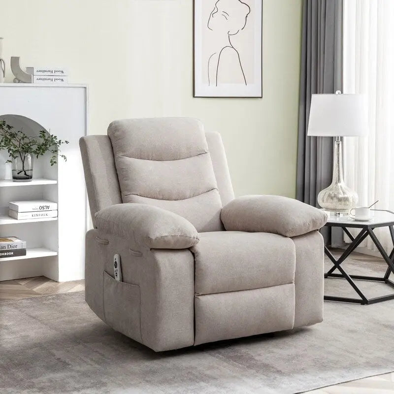 Fauteuil Inclinable Électrique GEITIN avec Fonction Massage Réglable et Système de Chauffage