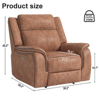 Fauteuil inclinable manuel avec coussins moelleux et confortables