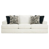 Canapé Henly 96 pouces, grandes dimensions, 4 coussins décoratifs, polyester blanc doux