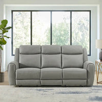 Canapé inclinable manuel transitionnel Roundhill Furniture Wesley, gris
