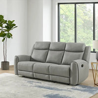 Canapé inclinable manuel transitionnel Roundhill Furniture Wesley, gris