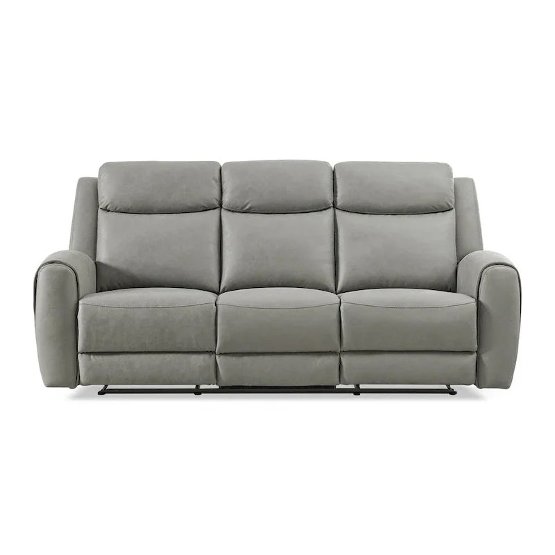 Canapé inclinable manuel transitionnel Roundhill Furniture Wesley, gris