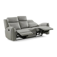 Canapé inclinable manuel transitionnel Roundhill Furniture Wesley, gris