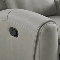 Canapé inclinable manuel transitionnel Roundhill Furniture Wesley, gris