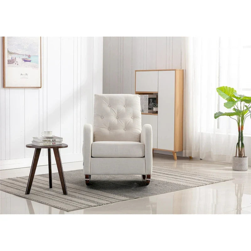 Fauteuil à bascule haut de gamme pour chambre de bébé, fauteuil rembourré