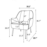Fauteuil à accoudoirs moderne mid-century pour salon et chambre