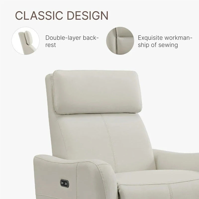 Fauteuil Inclinable d'Allaitement Pivotant à Bascule Électrique Merlin