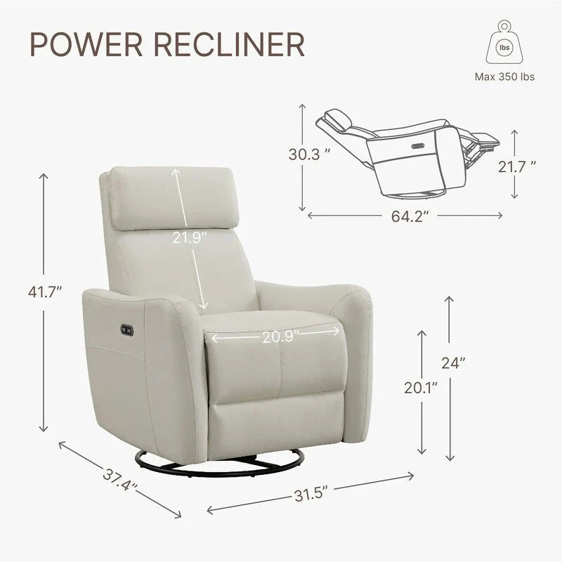 Fauteuil Inclinable d'Allaitement Pivotant à Bascule Électrique Merlin