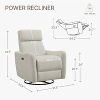 Fauteuil Inclinable d'Allaitement Pivotant à Bascule Électrique Merlin