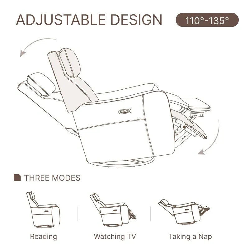 Fauteuil Inclinable d'Allaitement Pivotant à Bascule Électrique Merlin