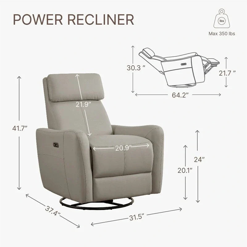 Fauteuil Inclinable d'Allaitement Pivotant à Bascule Électrique Merlin