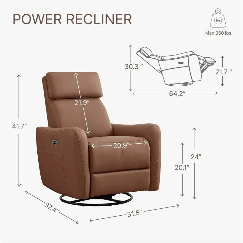 Fauteuil Inclinable d'Allaitement Pivotant à Bascule Électrique Merlin