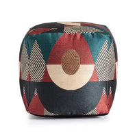 Pouf/Ottoman carré intérieur/extérieur Jani Martinique 18 x 18 x 18