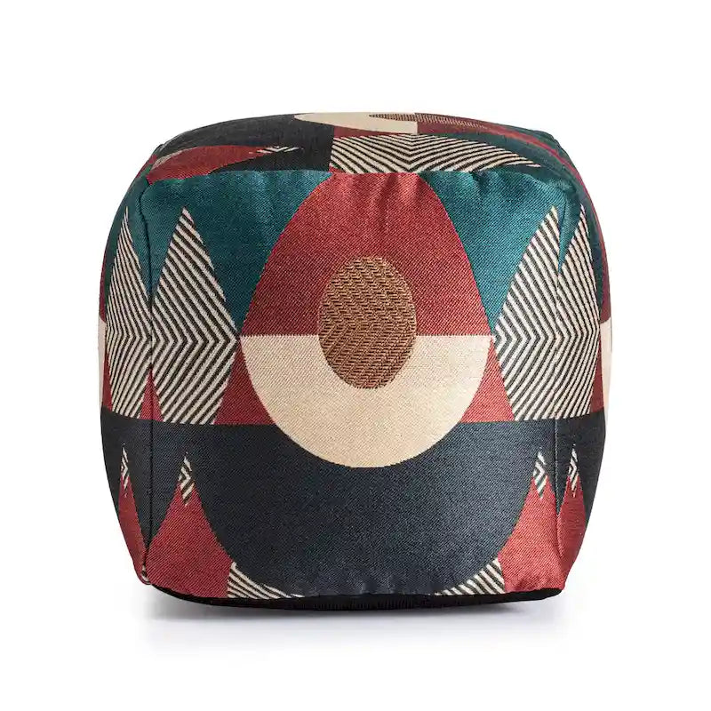 Pouf/Ottoman carré intérieur/extérieur Jani Martinique 18 x 18 x 18