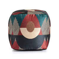 Pouf/Ottoman carré intérieur/extérieur Jani Martinique 18 x 18 x 18