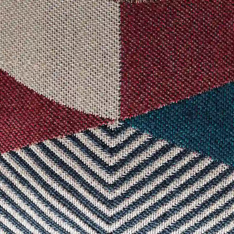 Pouf/Ottoman carré intérieur/extérieur Jani Martinique 18 x 18 x 18