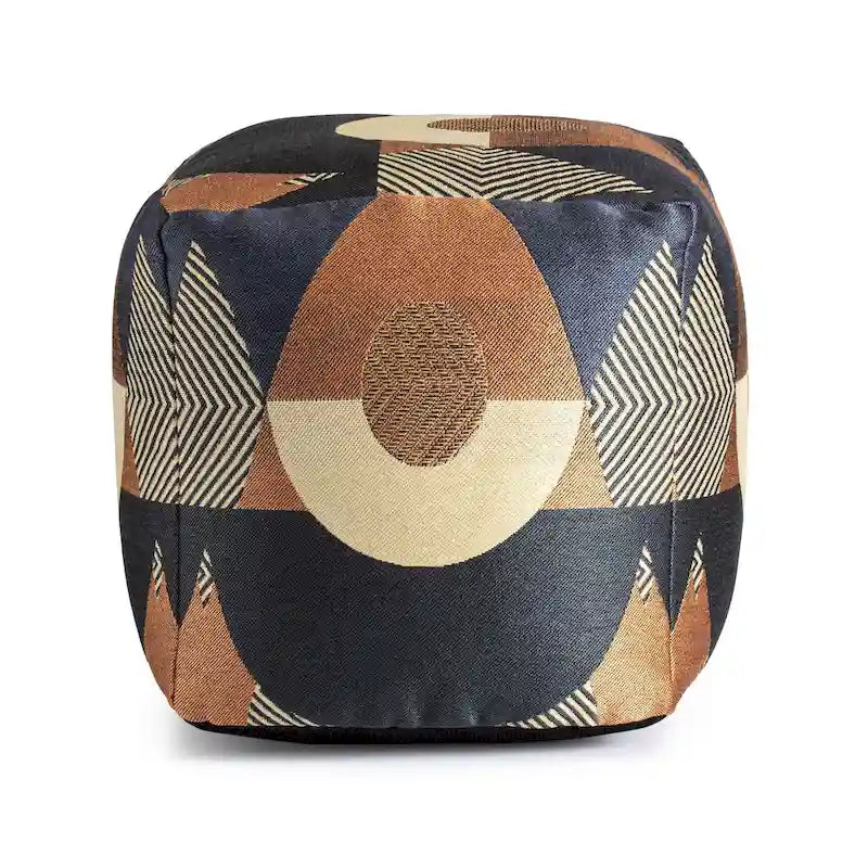 Pouf/Ottoman carré intérieur/extérieur Jani Martinique 18 x 18 x 18