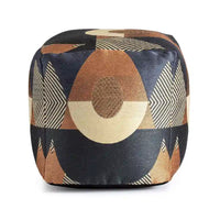 Pouf/Ottoman carré intérieur/extérieur Jani Martinique 18 x 18 x 18