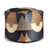 Pouf/Ottoman carré intérieur/extérieur Jani Martinique 18 x 18 x 18