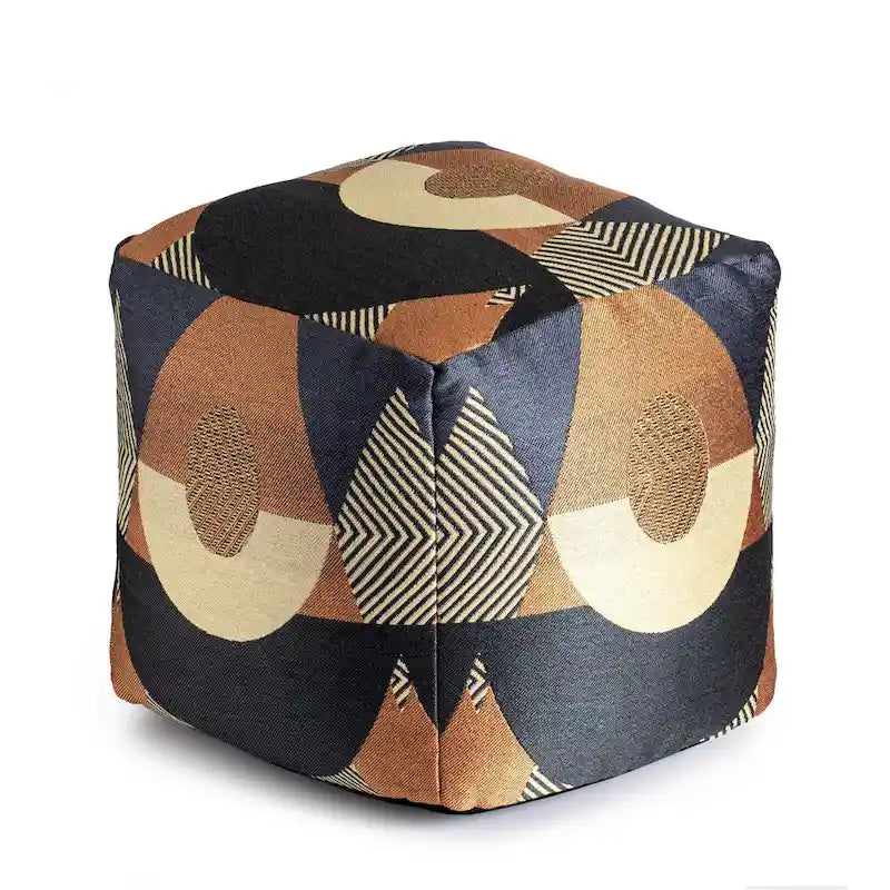 Pouf/Ottoman carré intérieur/extérieur Jani Martinique 18 x 18 x 18