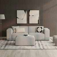 Ensemble modulaire canapé 2 places et pouf WYNDENHALL Biggs