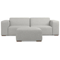 Ensemble modulaire canapé 2 places et pouf WYNDENHALL Biggs