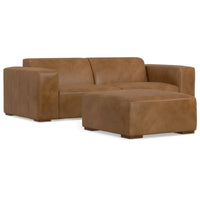Ensemble modulaire canapé 2 places et pouf WYNDENHALL Biggs