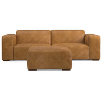 Ensemble modulaire canapé 2 places et pouf WYNDENHALL Biggs