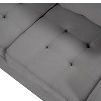 Canapé d'angle moderne en L de 112 pouces avec méridienne réversible, pouf de rangement et deux porte-gobelets - 112L x 80P x 33,7H