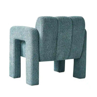 Fauteuil d'appoint large rembourré en tissu bouclé pour le salon