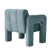 Fauteuil d'appoint large rembourré en tissu bouclé pour le salon