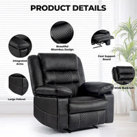 Fauteuil de massage inclinable en cuir respirant, canapé manuel inclinable pour salon