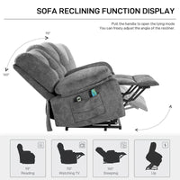 Fauteuil Canapé Élévateur Inclinable Électrique pour Personnes Âgées avec Massage