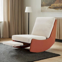 Chaise berçante inclinable moderne, fauteuil berçant confortable pour chambre de bébé avec repose-pieds, fauteuil de lecture d'appoint, fauteuil de détente rembourré
