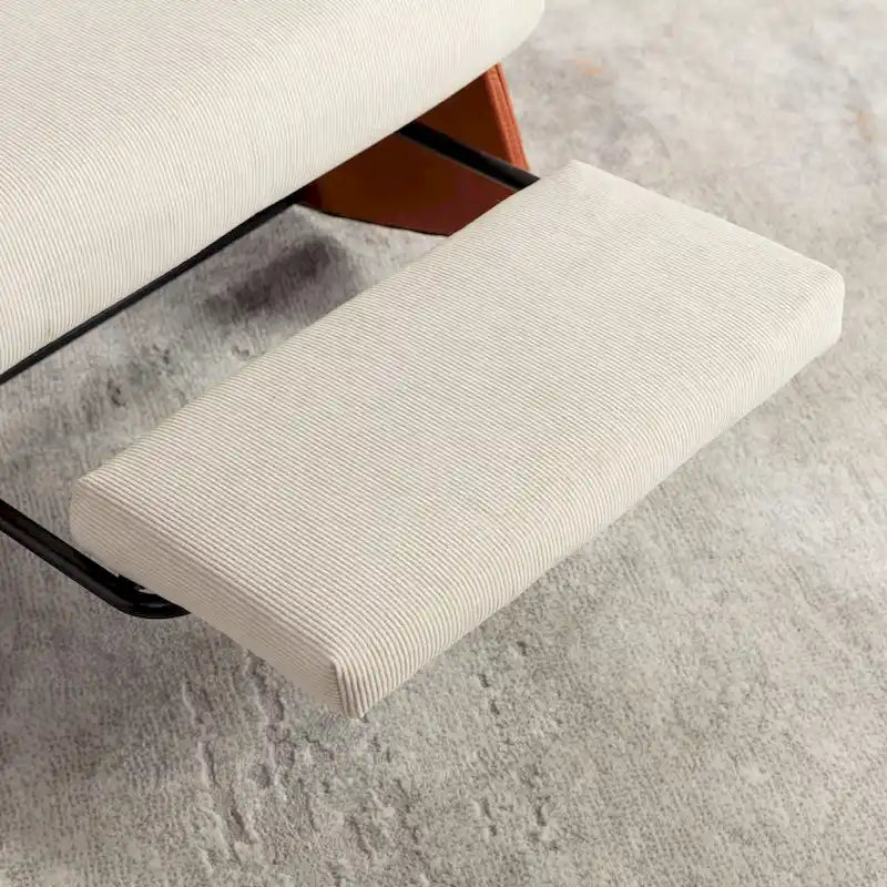 Chaise berçante inclinable moderne, fauteuil berçant confortable pour chambre de bébé avec repose-pieds, fauteuil de lecture d'appoint, fauteuil de détente rembourré