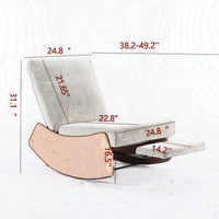 Chaise berçante inclinable moderne, fauteuil berçant confortable pour chambre de bébé avec repose-pieds, fauteuil de lecture d'appoint, fauteuil de détente rembourré