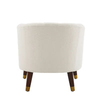 Fauteuil d'appoint rembourré avec pieds en bois