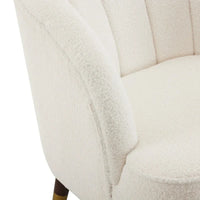 Fauteuil d'appoint rembourré avec pieds en bois