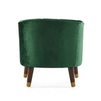 Fauteuil d'appoint rembourré avec pieds en bois