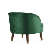Fauteuil d'appoint rembourré avec pieds en bois