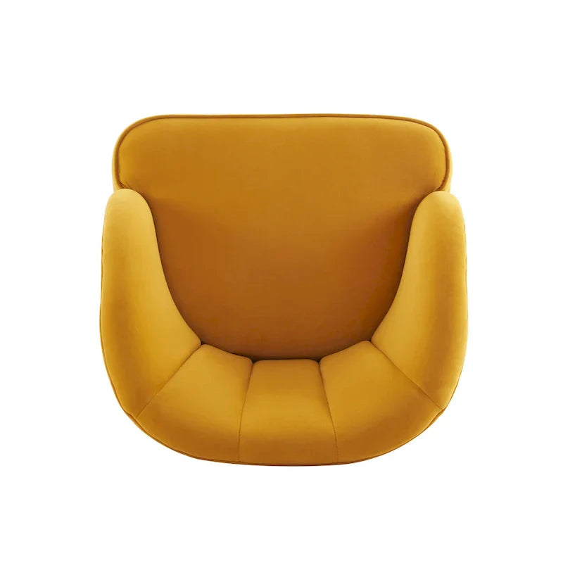 Fauteuil d'appoint rembourré avec pieds en bois
