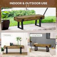Banc de jardin avec pieds en métal
