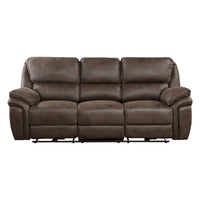 Canapé inclinable électrique double Tony 90 pouces, port de chargement USB microfibre marron