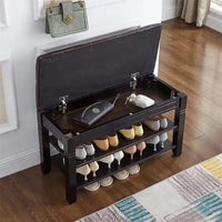 Banc à chaussures de rangement avec coussin - 31.5D x 13.8W x 18.9H