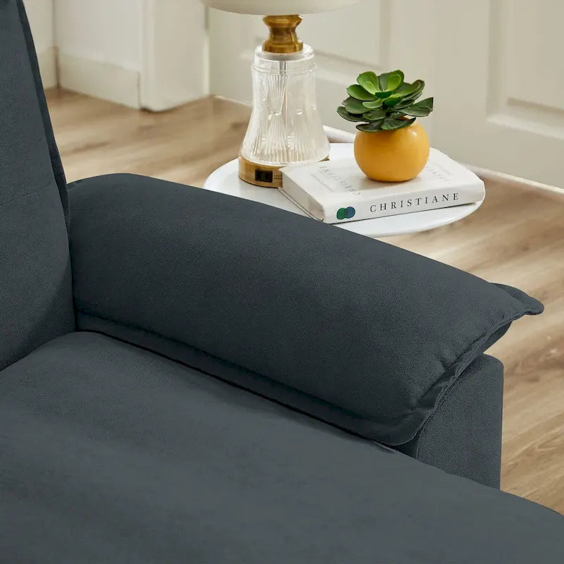 Canapé sectionnel en forme de L avec assises moelleuses façon nuage - 82.28 pouces - parfait pour le salon
