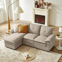 Canapé sectionnel en forme de L avec assises moelleuses façon nuage - 82.28 pouces - parfait pour le salon