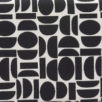 Pouf de rangement Boto noir et blanc