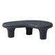 Table basse Cloud en fibre de verre de 47,24 po, table vintage avec 3 pieds de support, table basse irrégulière, aucun assemblage requis