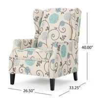 Fauteuils inclinables en tissu traditionnel avec bordure cloutée par Christopher Knight Home